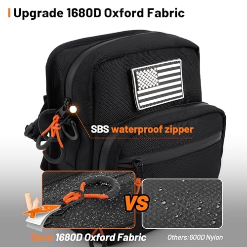 Motorcycle Handlebar Bags,1680D Water-resistant Universal Bar bag Black Matt