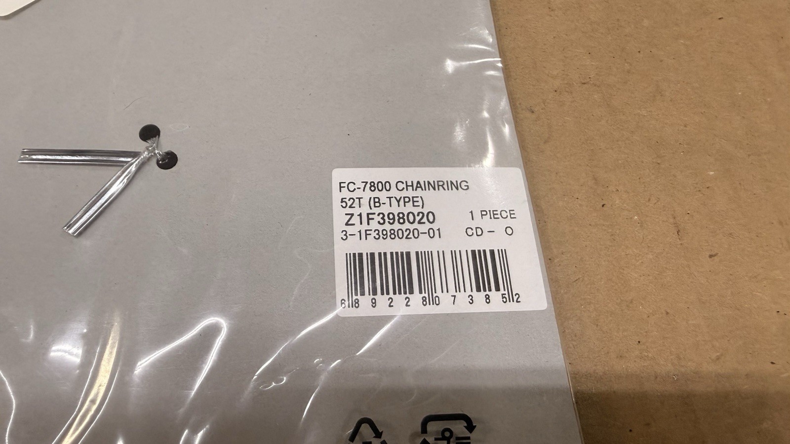 NOS Shimano Dura Ace 7800 52t Chainring – 130bcd – 5-Bolt