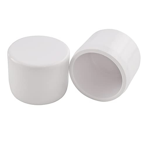 8-Pack PVC External End Caps Furniture Grade Pipe Plug Socket Fitting 1 Inch