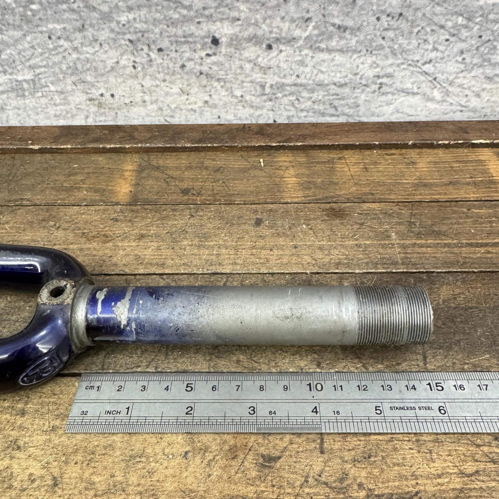Vintage Ritchey 700c Fork 1 In Threaded Blue Steel Road Pantograph
