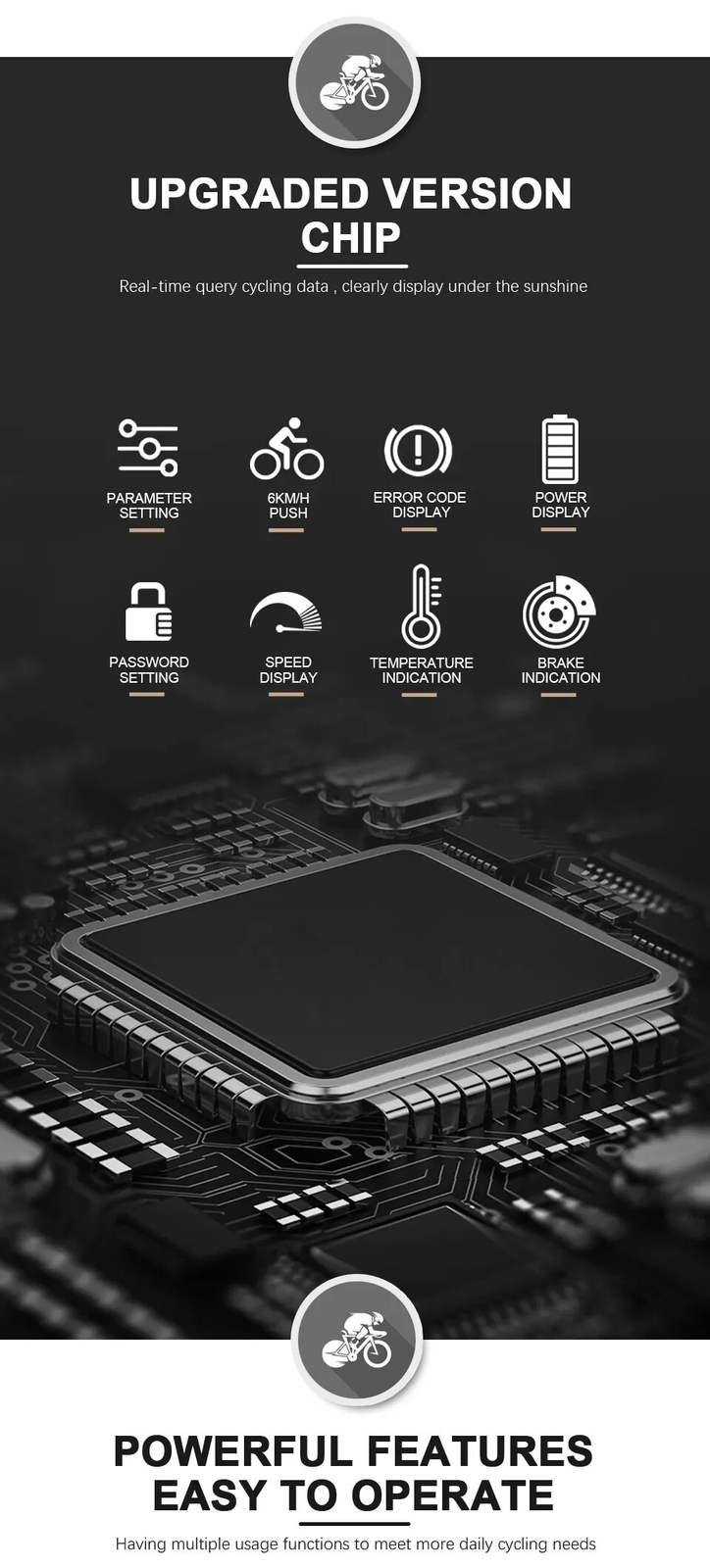 E-bike LCD8H LCD8HU Display with USB 24V/36V/48V/52V/60V72V E-bike Display