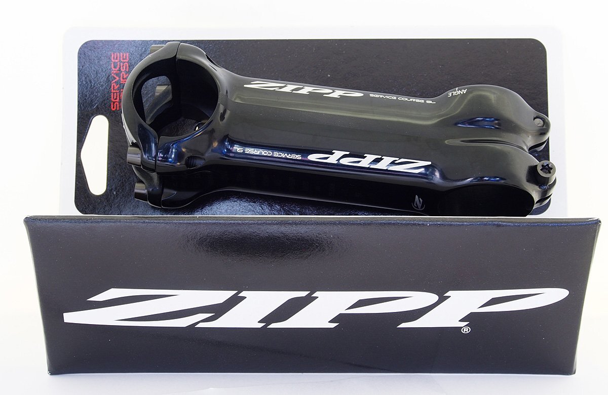 New Version ZIPP Service Course SL Stem 110mm ±6° 1-1/8″ Polished Black Alum