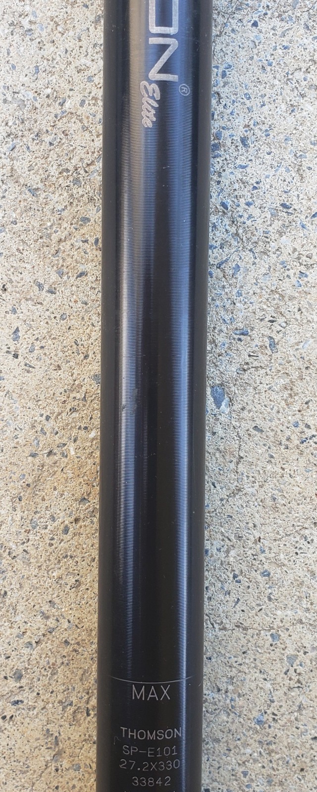 THOMSON ELITE BLACK Aluminum 27.2mm x 330mm Length ZERO SETBACK SEATPOST 232 GR