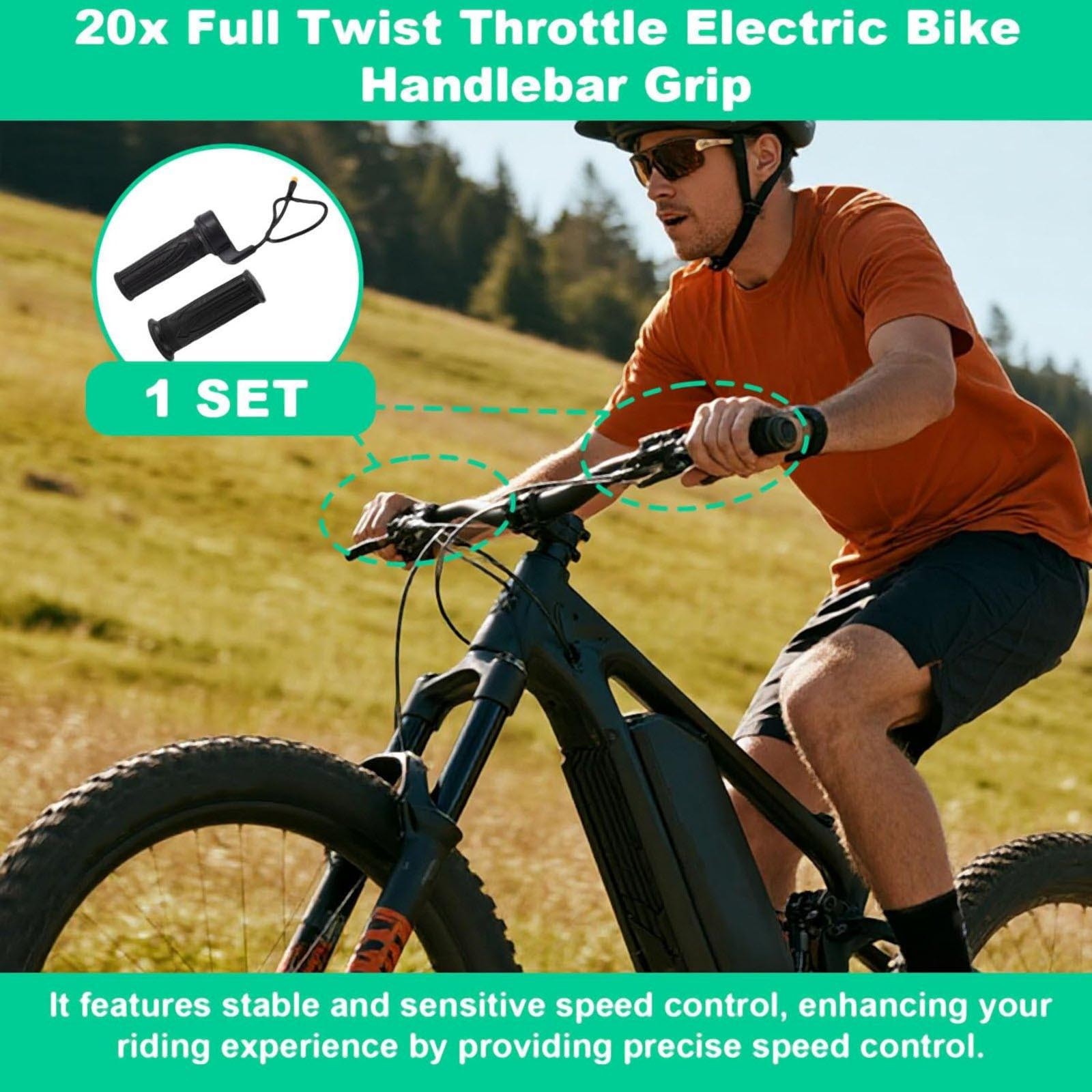 For Ebike 12V-72V Waterproof Full Twist Throttle Grip Kit High Quality Brand New