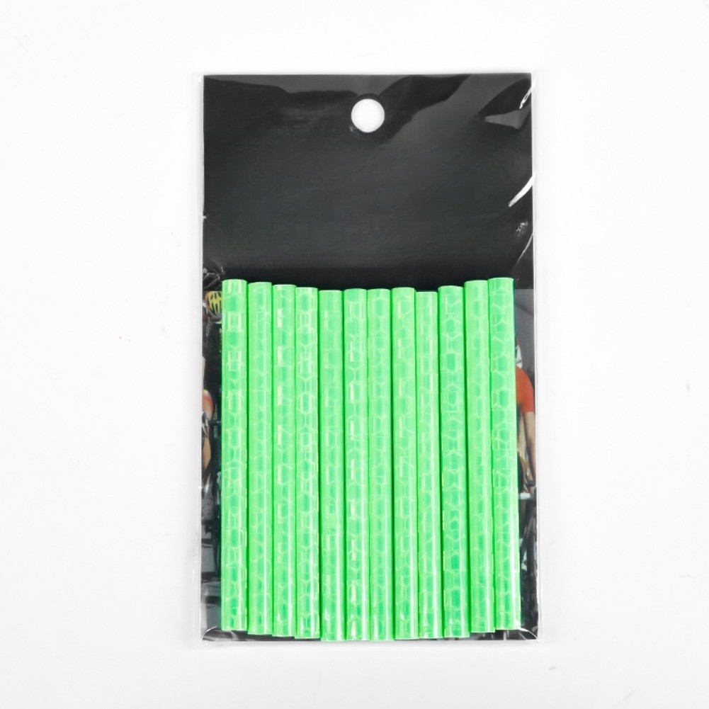 Night Riding Bike Spoke Reflectors 8cm ABS Strips 12 Pack Color Assorted