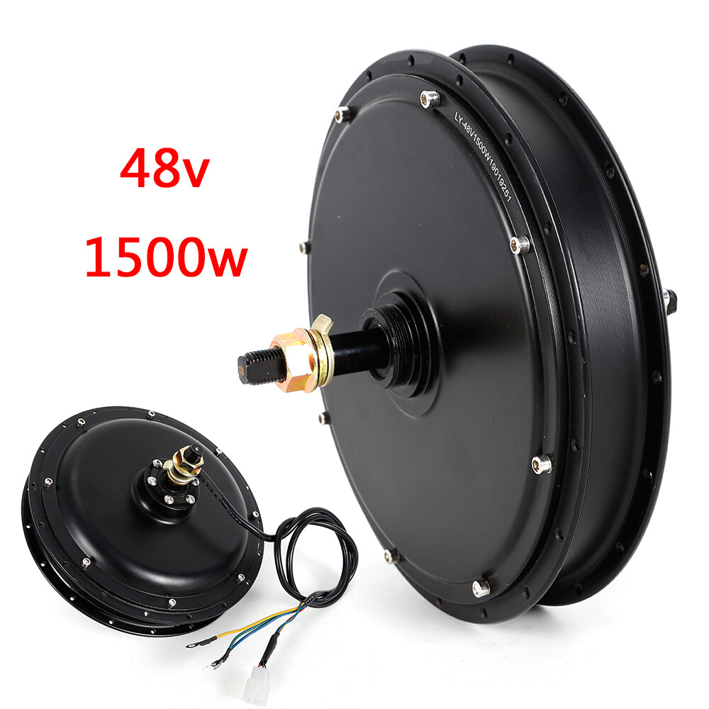 1500W 48V Brushless Gearless Rear Hub Motor 55Nm 20–28in 135mm 36H