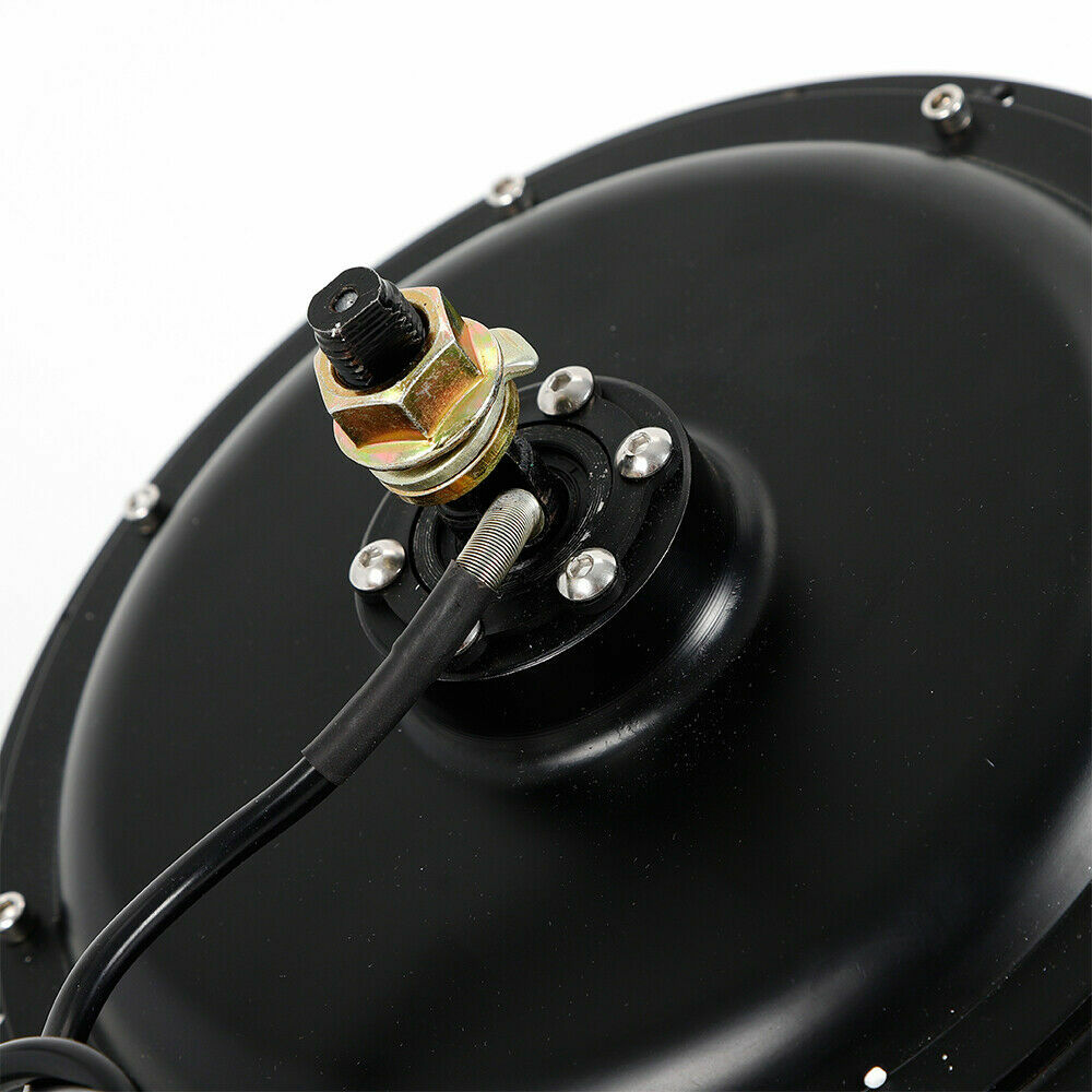 1500W 48V Brushless Gearless Rear Hub Motor 55Nm 20–28in 135mm 36H