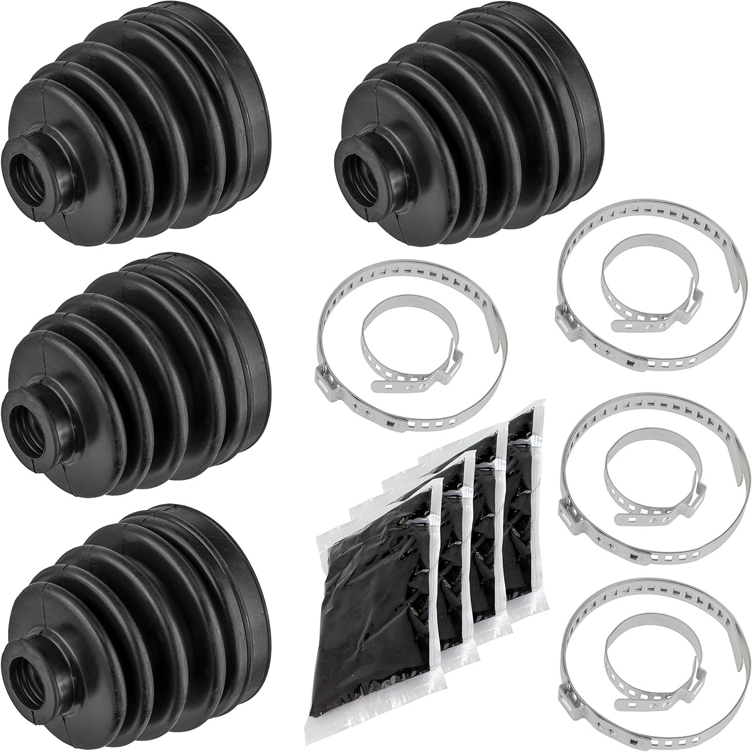 2 Rear Axle Outer Inner CV Boot Kit Compatible with Polaris Sportsman 500 EFI 20
