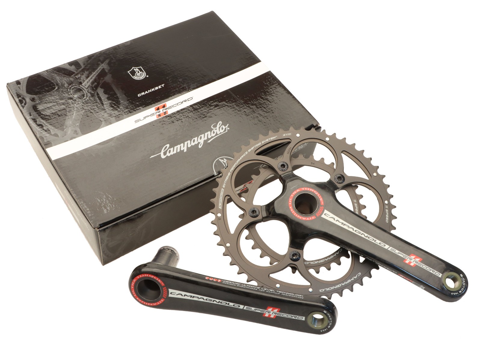 Campagnolo Super Record Titanium Crankset 50/34T Compact CT 11s 170mm ’12 NEW