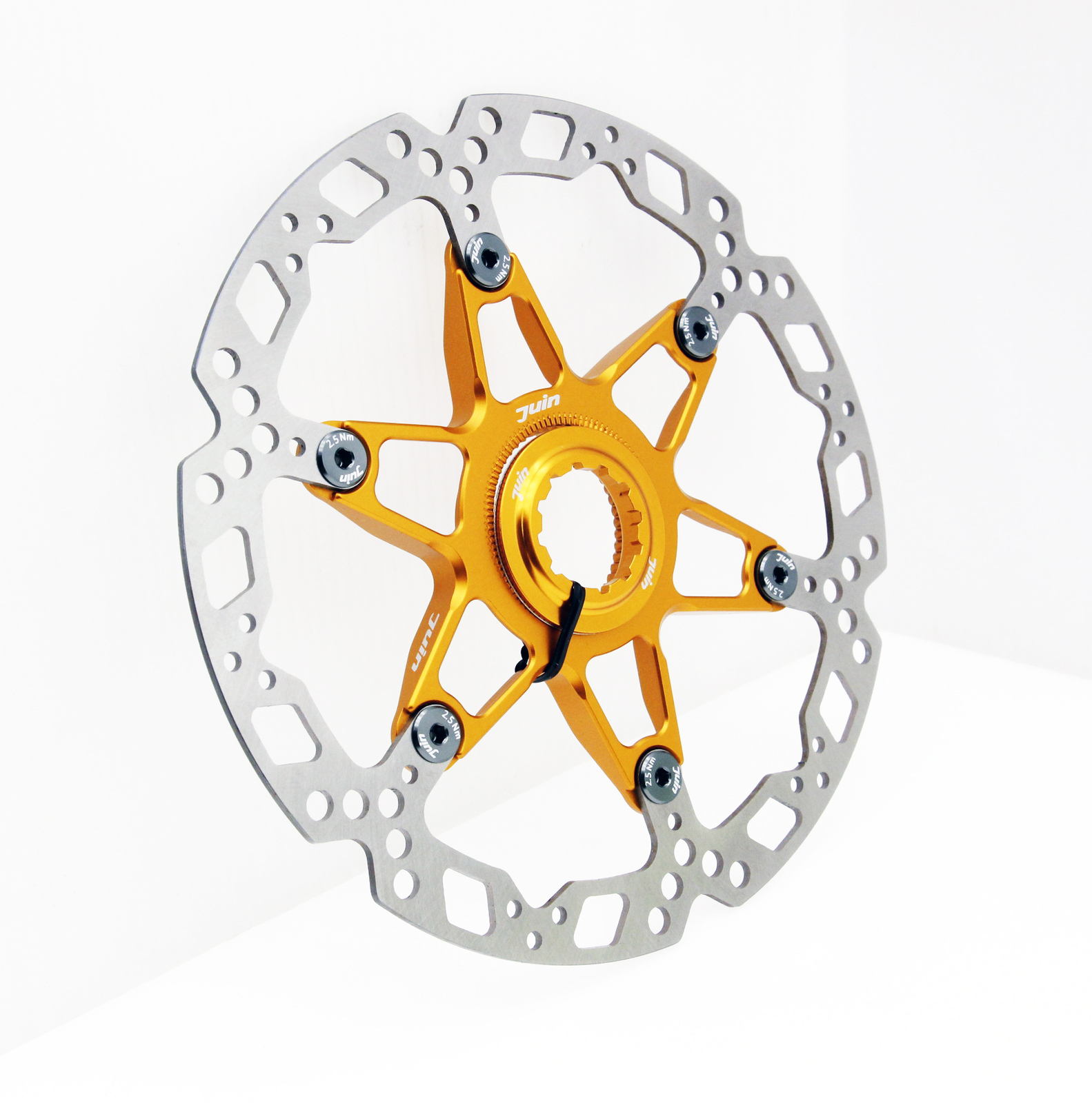 Juin Tech RT01 Gold Centerlock Floating Disc Brake Rotors 160 140mm Road Gravel