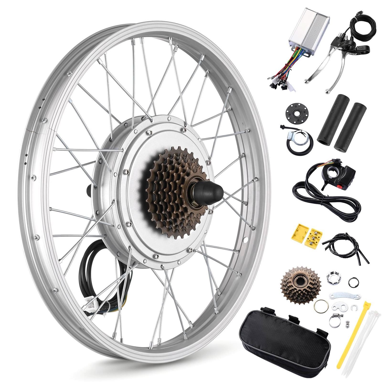 Yescom Electric Bicycle Motor Conversion Kit for 20″ 750W 36V E-bike Rear Wheel