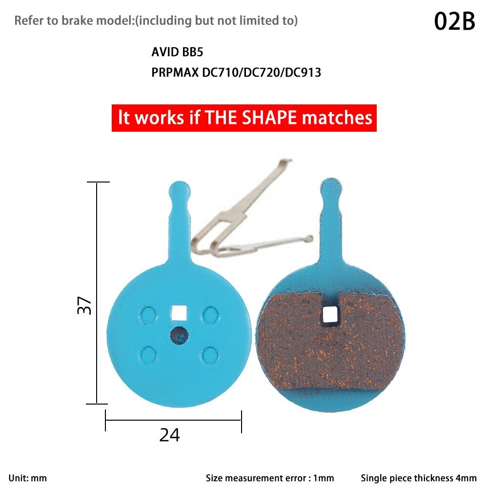 4 Pairs MTB Bicycle Hydraulic Disc Brake Pads Multi Copper Bike Brake Pads