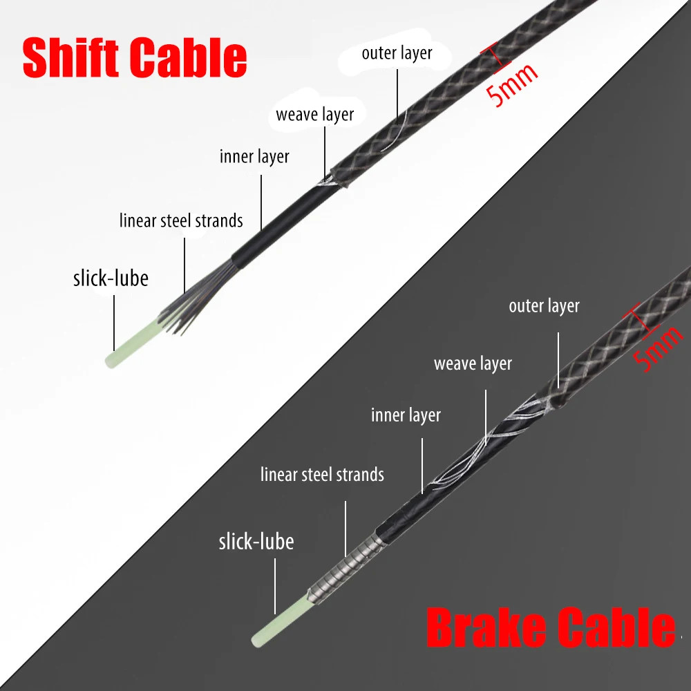 3M Braided Bike Brake Shift Cable Housing MTB Road Derailleur Shifter Line