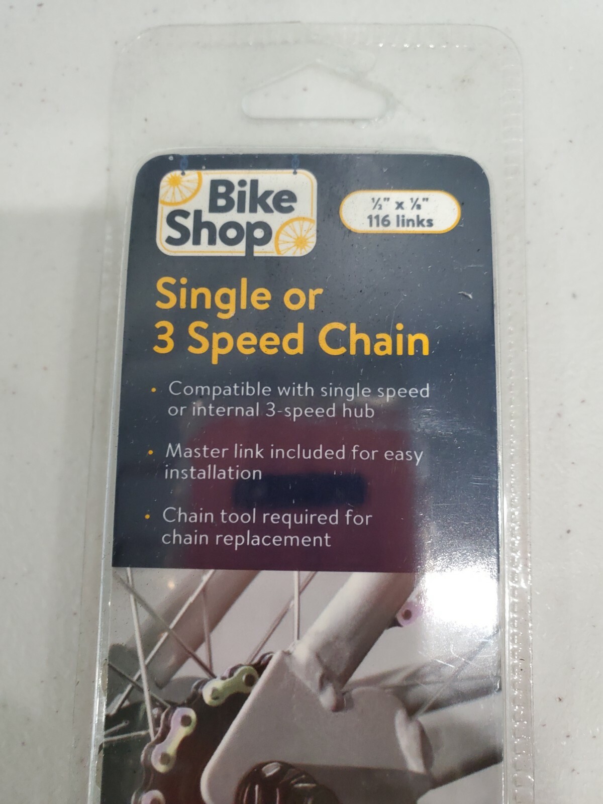 Bike Shop Single Speed or 3 Speed Hub Chain 1/2″x1/8″ 116 links