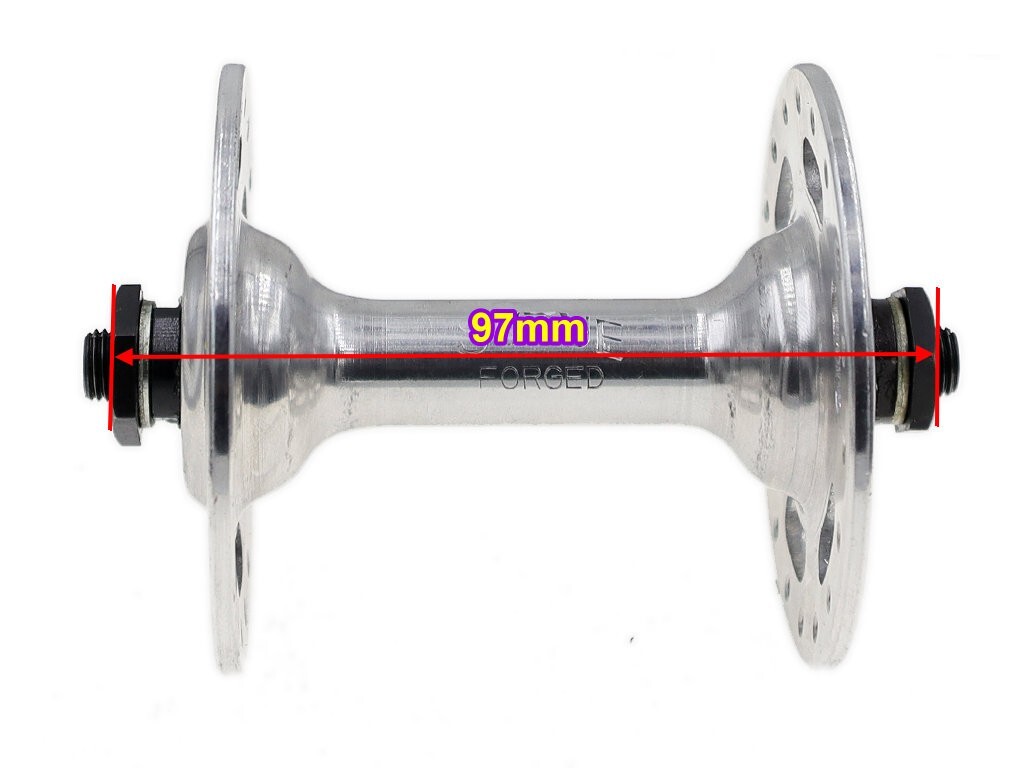NOS! SUZUE Light Alloy High Flange 36H Hubset Silver