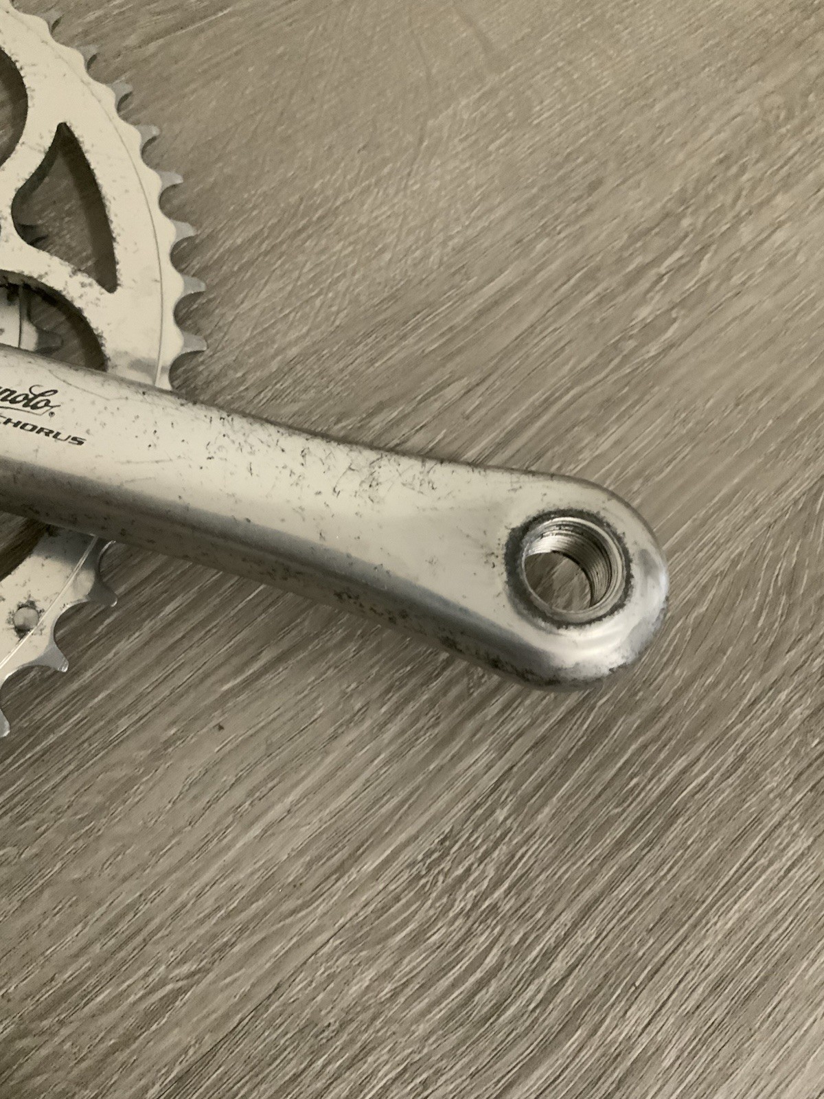 CAMPAGNOLO CHORUS CRANKSET DOUBLE 175 MM ARMS 53-39 TOOTH 7, 8 OR 9 SPEED