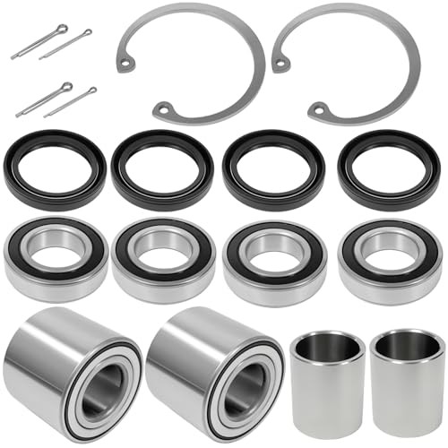 Front & Rear Wheel Bearing with Oil Seal & Spacer Kit fit for Mule 2510 3000