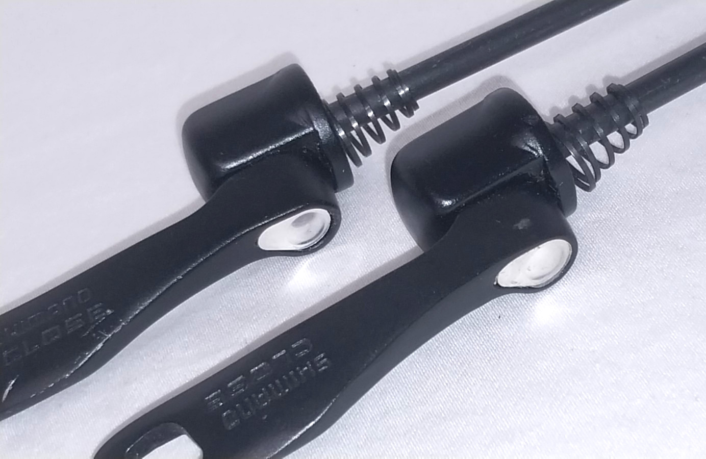 Shimano Close Quick Release Skewer Set Front Rear 100/135 MTB Road Bike QR Black