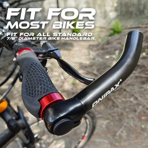 Bicycle Bar Ends Comfortable Ergonomic for MTB Bikes 7/8” Handlebar (1 Pair)