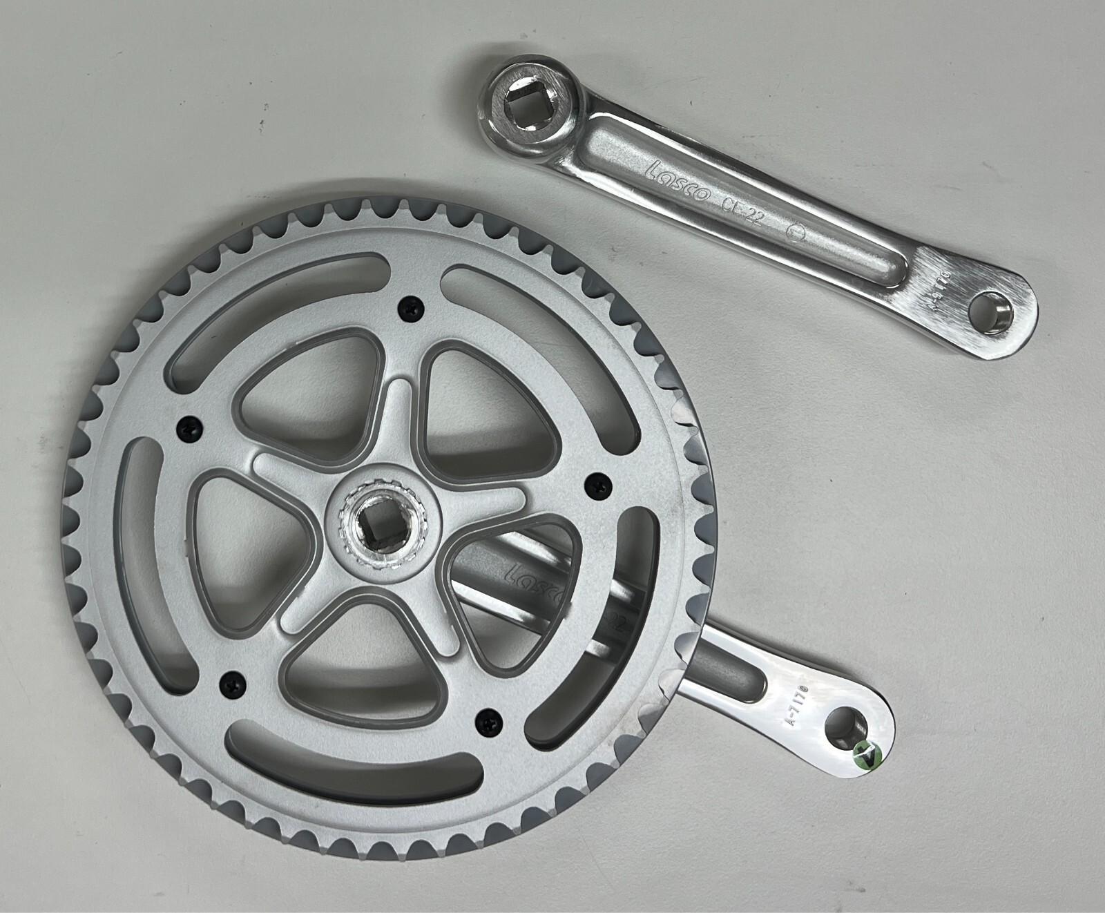 52T Chainring 170mm Aluminum Crank Arms Chainguard Crankset Silver Ebike Folding