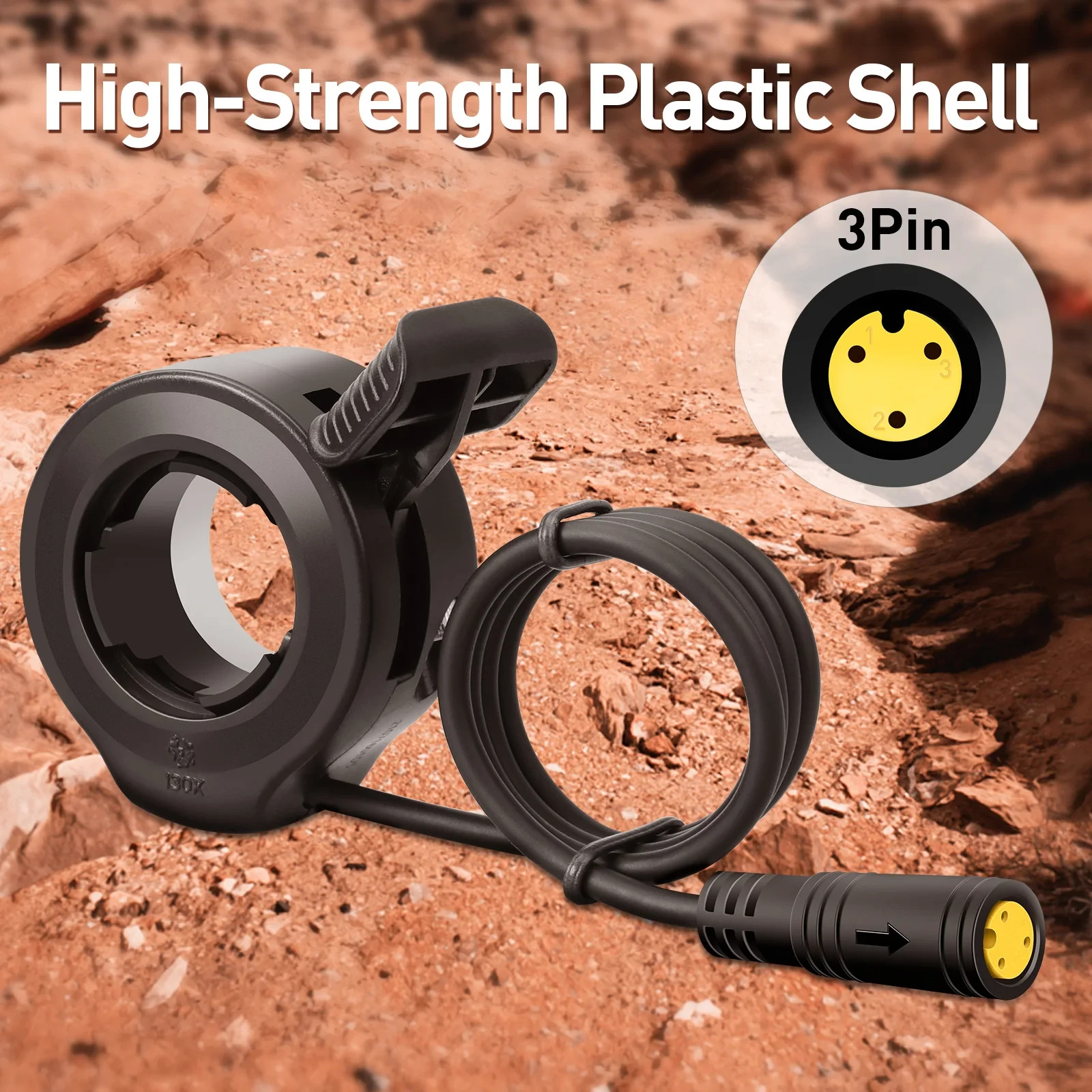 Zeekpowa Thumb Throttle for Bafang BBS01 BBS02 BBSHD –3-Pin Waterproof eBike Kit