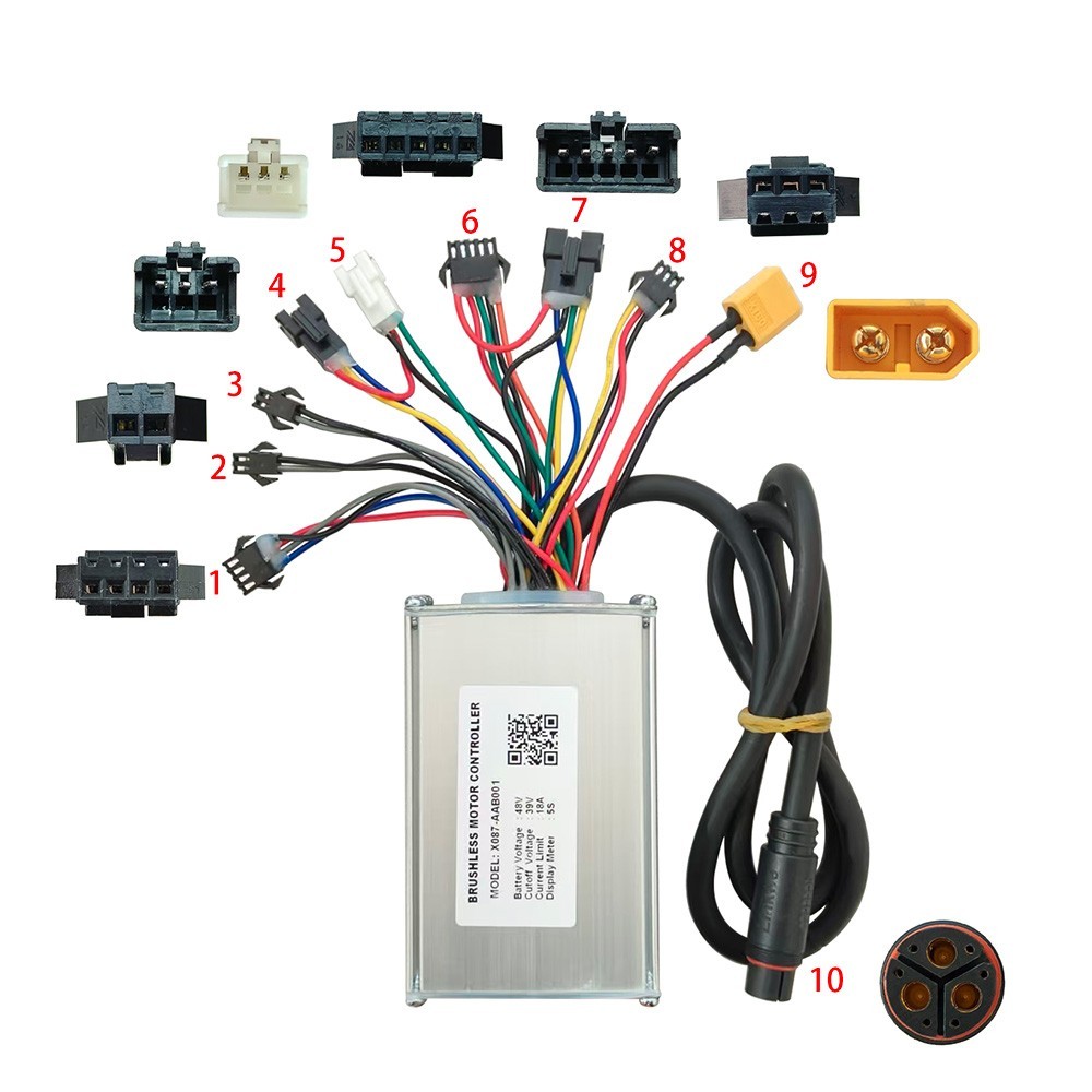 Brushless Motor Controller X087-AAB001 48V 18A Electric Bike Conversion Kit 5S