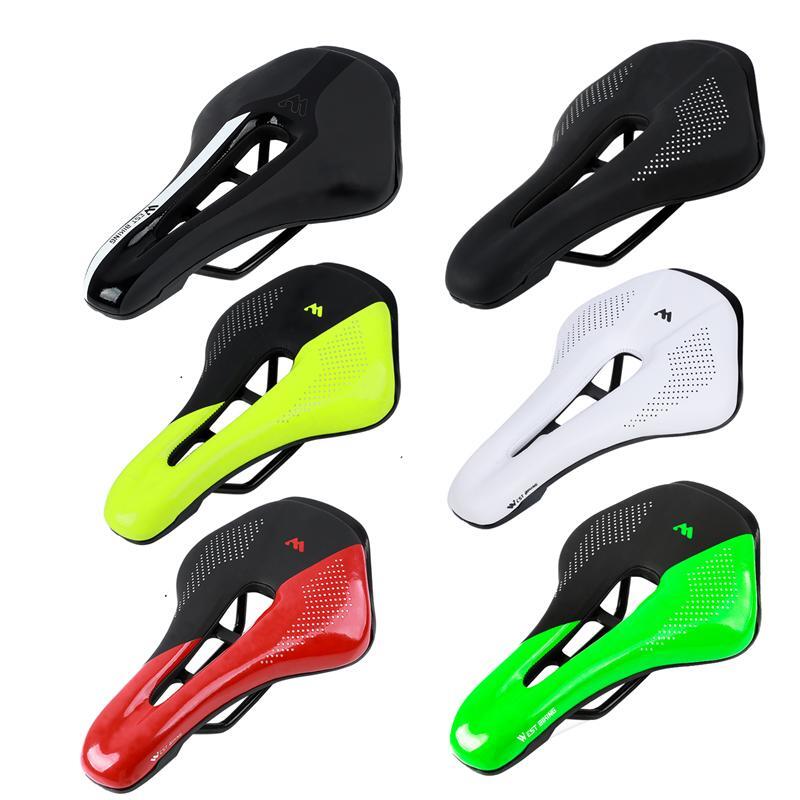 WEST BIKING MTB Road Bike Bicycle Saddle Steel Rail Leather Cycling Seat Saddle