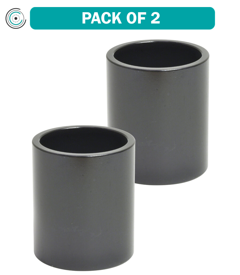 Pack of 2 Wheels Manufacturing Aluminum Headset Spacer – 1-1/8″, 40mm, Black