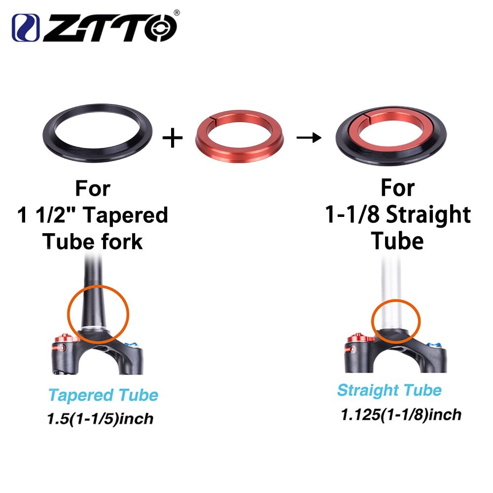 MTB Bicycle Headset ZS44 ZS55 Tapered Straight 28.6mm Fork Universal Bearing