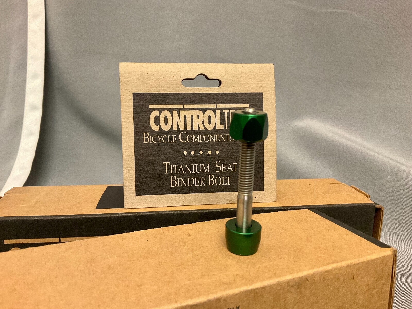 Vintage NOS Original Controltech USA TITANIUM SEAT BINDER BOLT Rare Green Color