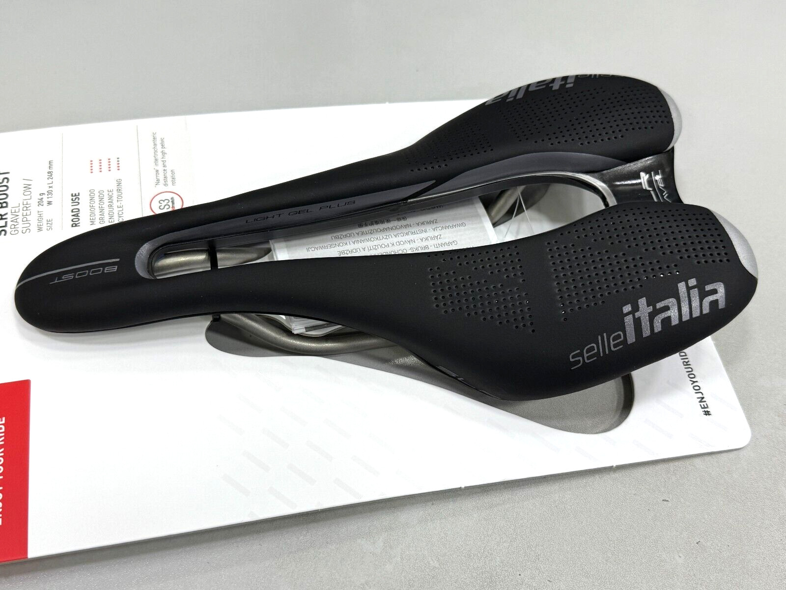 Selle Italia SLR Boost Gravel Ti316 Superflow S3 (130x248mm) Saddle (Black)