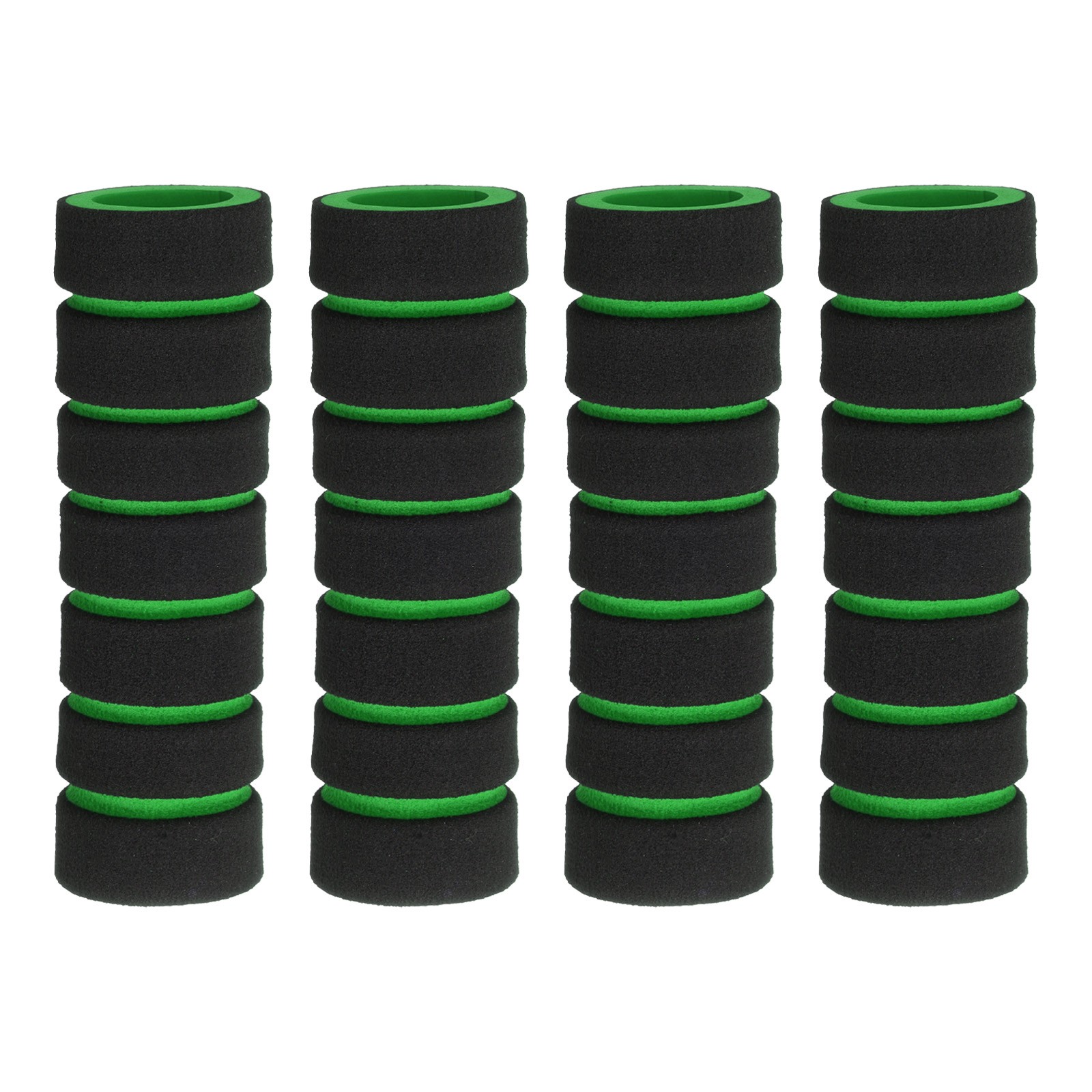 2Pcs Bike Handlebar Grips 0.78″ Sponge for BMX Mountain Bike, Black-Green