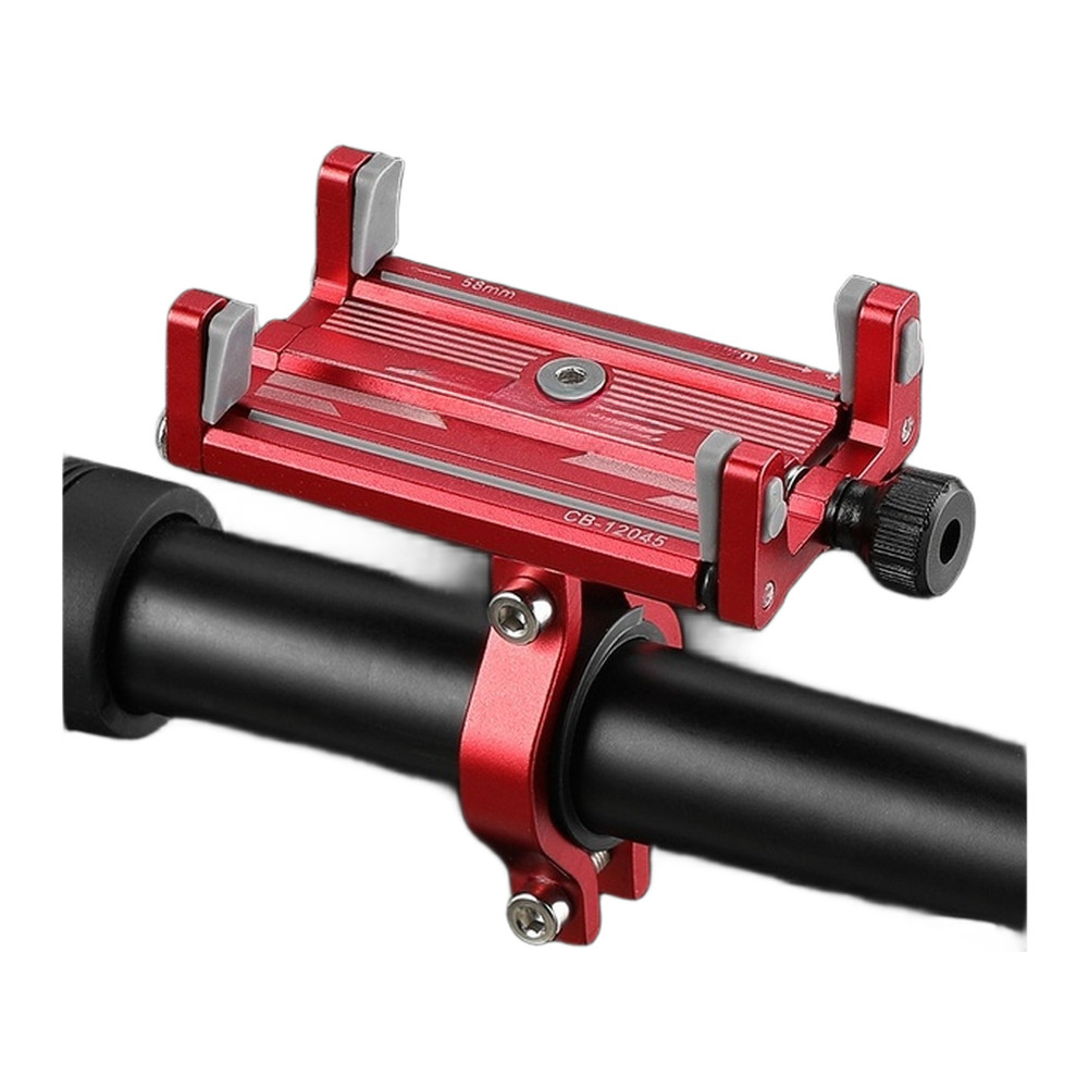 Motorcycle Handlebar Phone Holder Aluminum Alloy 4-Claw Lock 58-88mm Width
