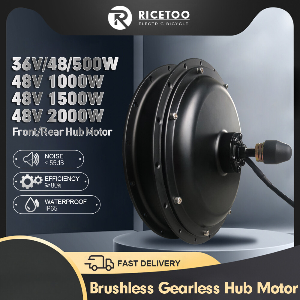 E-bike Brushless Gearless Motor 500W 1000W 1500W 2000W 36V 48V Front Rear Wheel