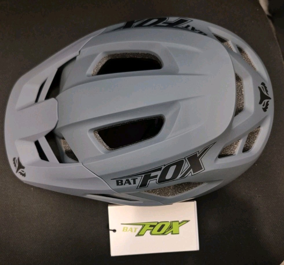 BATFOX MA057 Mountain Bike Helmet for Men & Women Cycling MTB – (LARGE – GRAY)