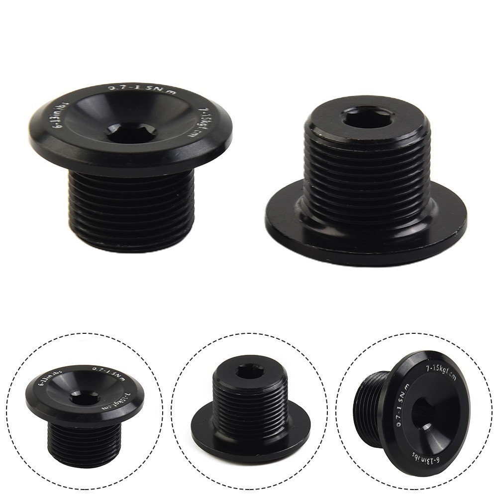 Brandnew Crank Screw Ebike Repair Screw Aluminum Alloy Black 23.8mm Nut
