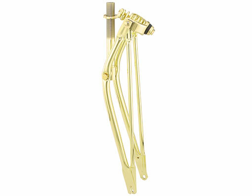Heavy Duty Steel Plated 1″ Threaded Springer 26″ STRAIGHT Spring Fork 1″ Gold