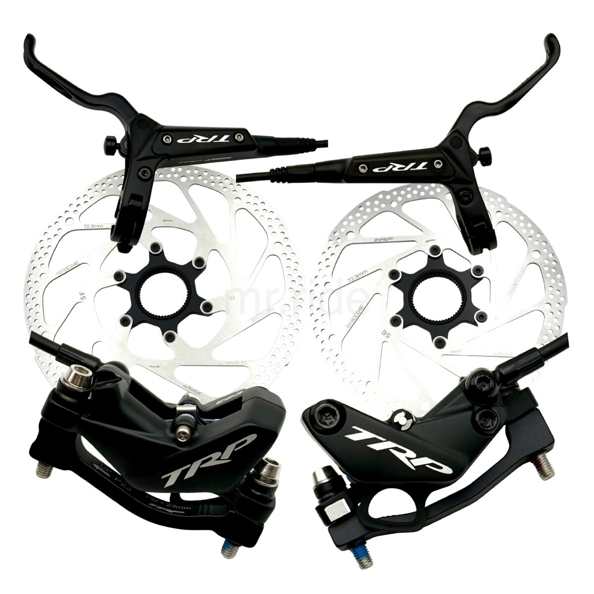 TRP DH-R EVO HD-M846 Hydraulic Disc Brake Kit 4-Piston Black F+R w/203+180 Rotor