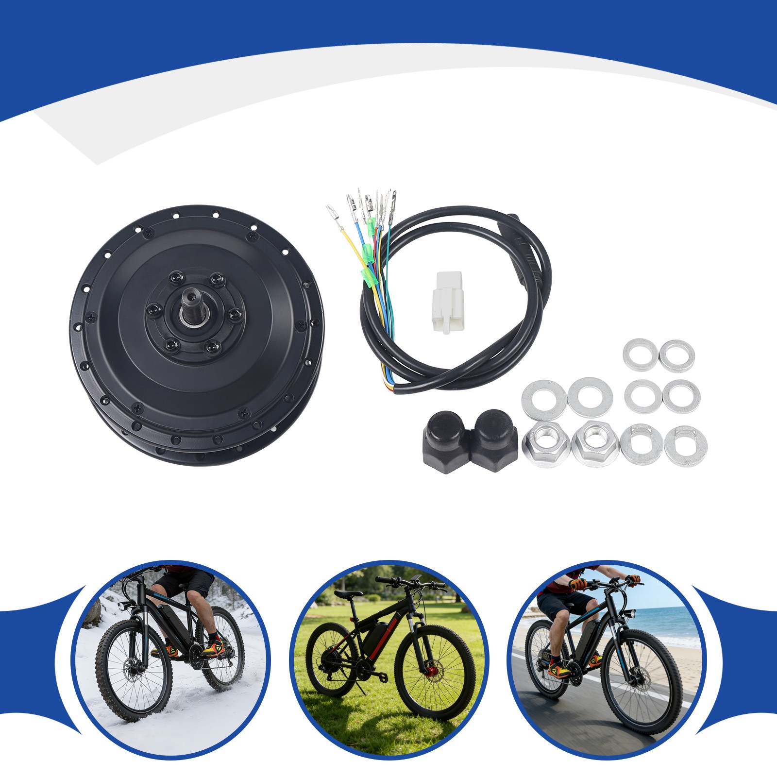 Front Wheel Motor, Electric Bicycle Front Hub Motor Bike Motor 250W 300r/min