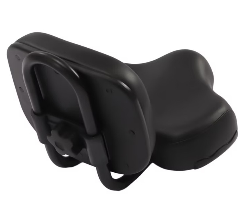 Bike Saddle Seat w/ Backrest Bicycle Extra Wide Comfort Leather Cushion Soft Pad