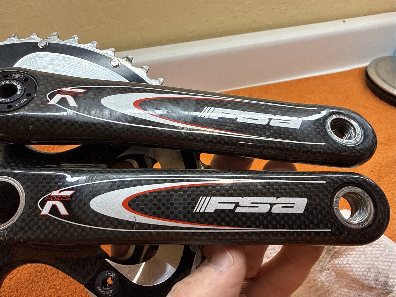 FSA K-FORCE Carbon Crankset double 53-39 TOOTH 10 OR 9 SPEED 172.5 mm