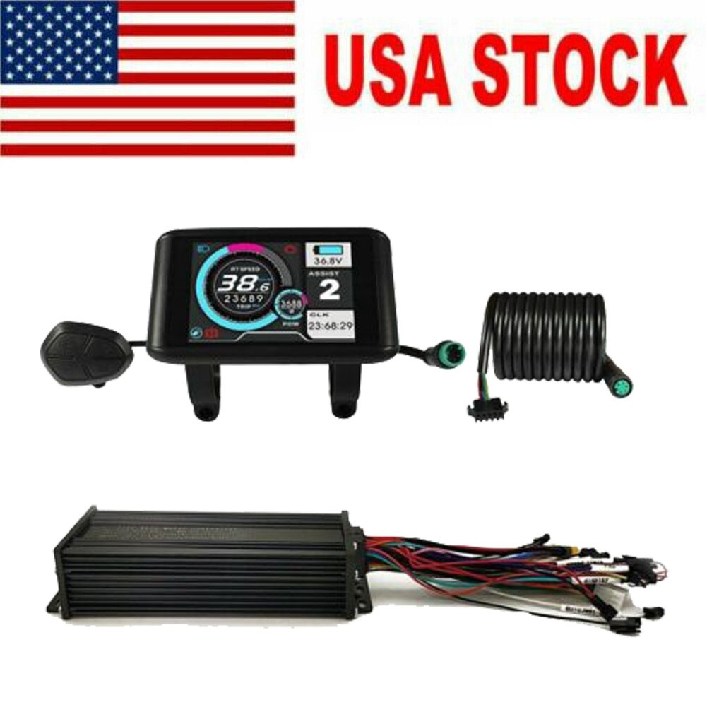 Sine Wave Ebike Controller 1500W 36V/48V/52V LCD Display 3 Speed SDE