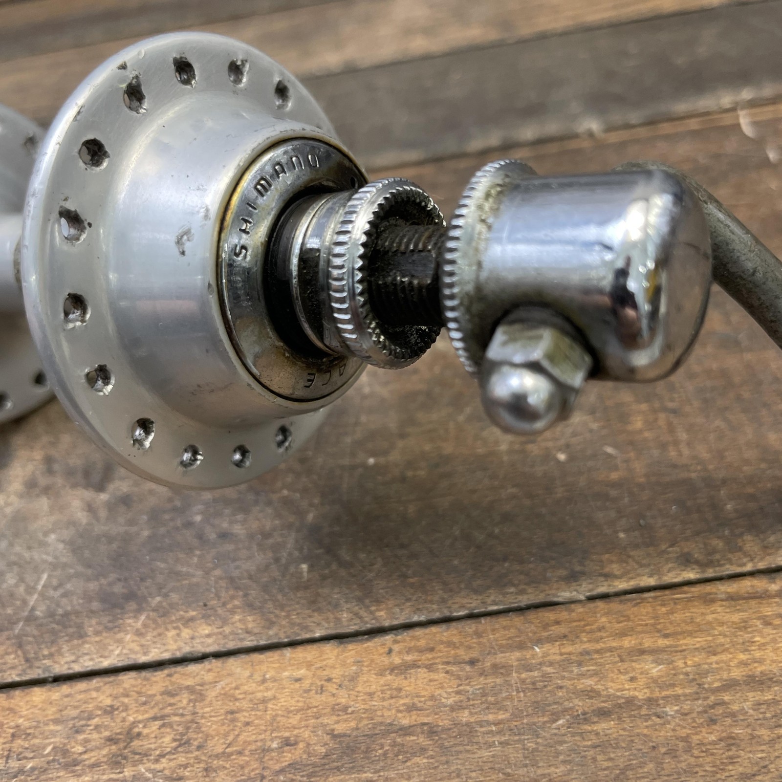 Vintage Shimano Dura-Ace 1st Gen Bike Hub Set 36H 36 Front Rear 120 70s