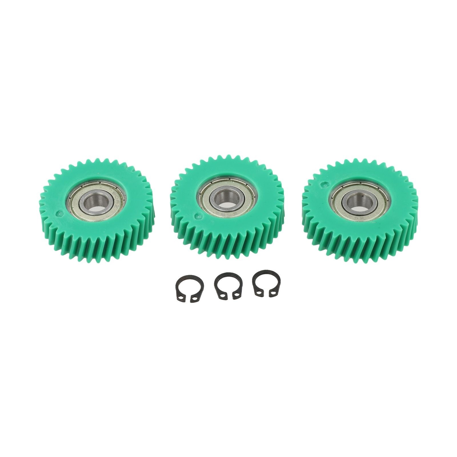36T Nylon Skew Gears 385mm for Electric Bike Motor 3PCS Set with 608 Bearings