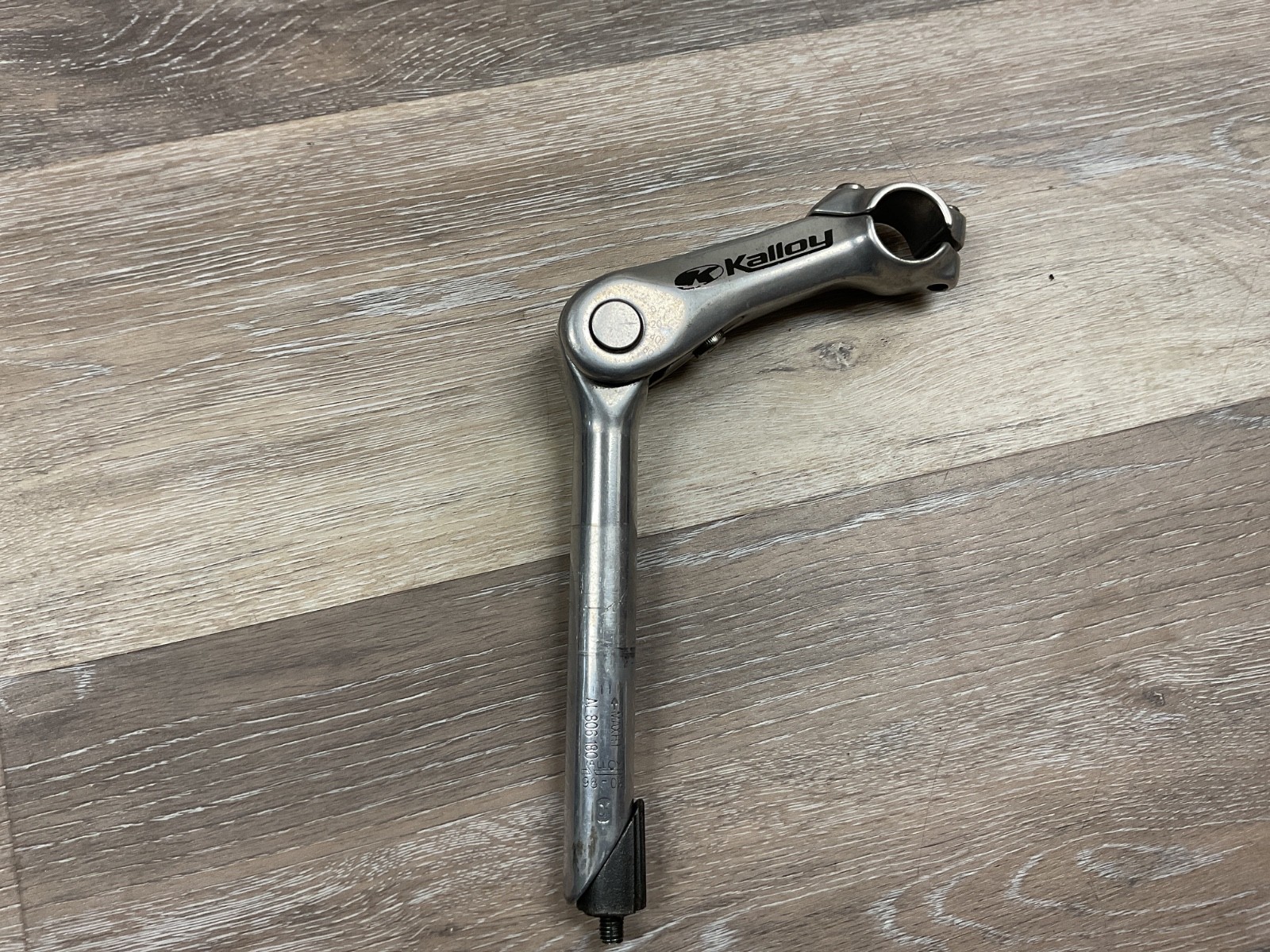 Kalloy AL-806-180 Adjustable Quill Bicycle Stem Silver Aluminum 1in 25.4mm 180mm