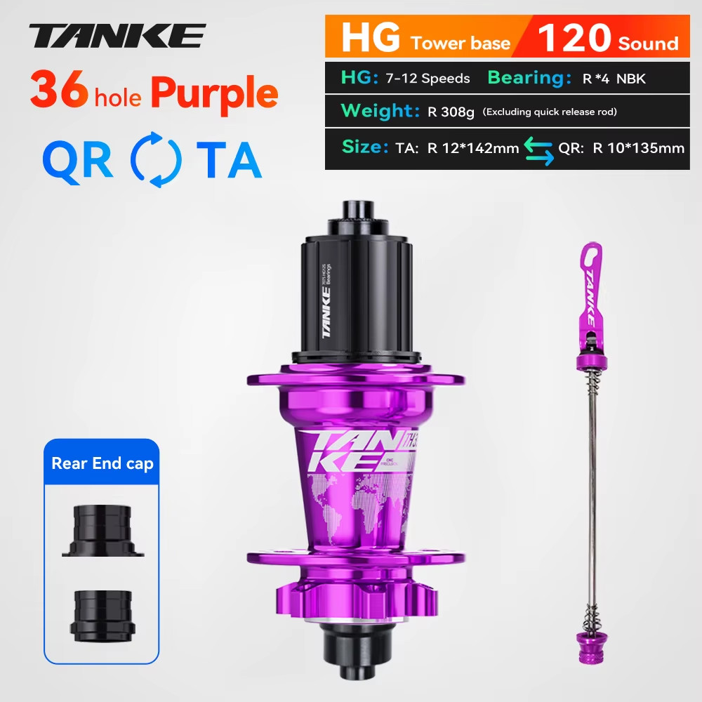 MTB 120 Click Hub 6 Bearing Bike Front Rear 28 32 36 Holes Disc Brake QR Bicycle